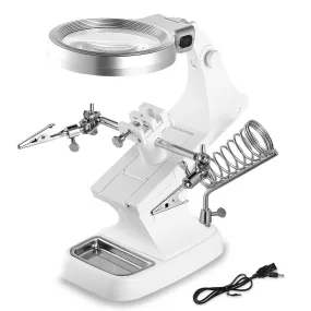 LED Lights Helping Hands Magnifying Glass