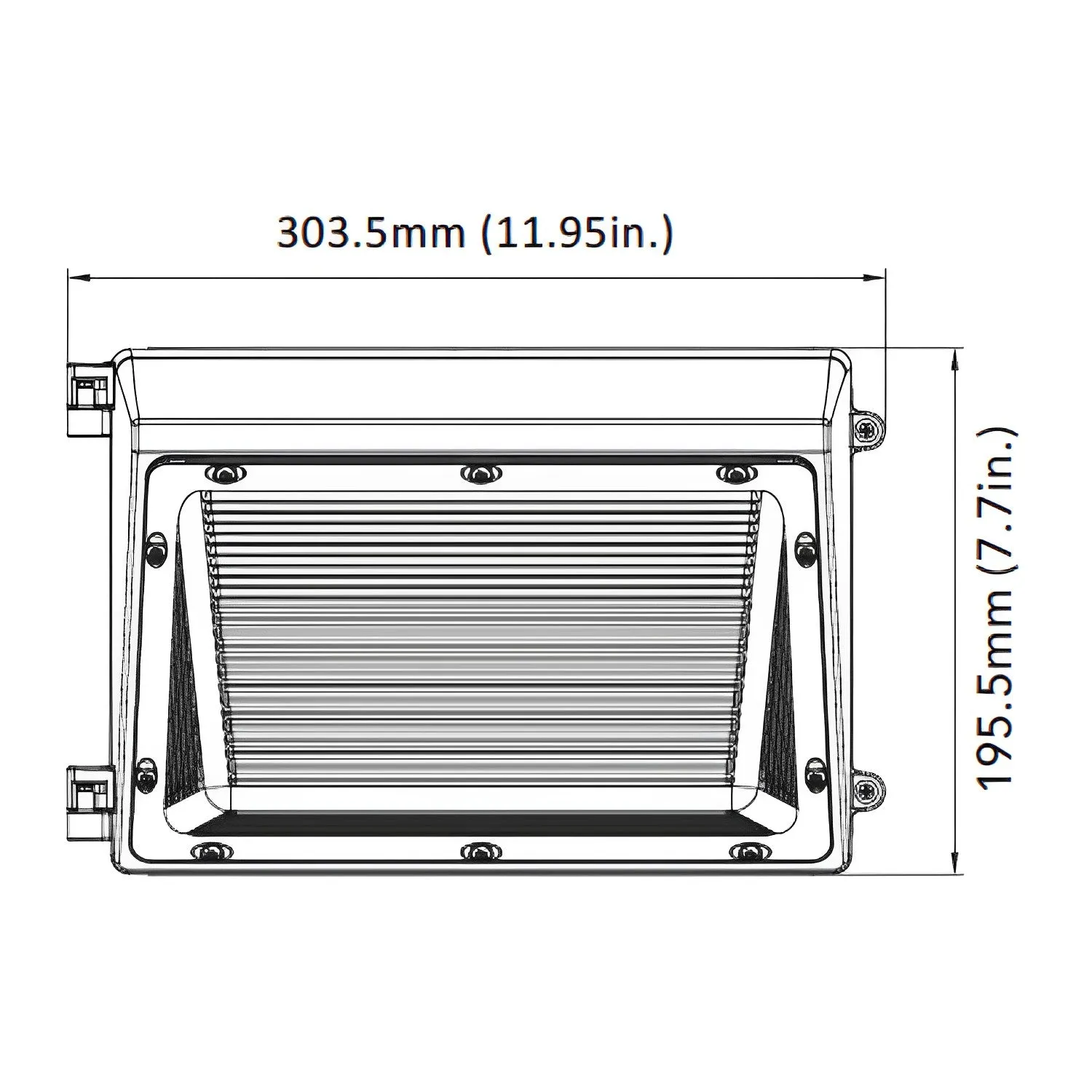 LED Wall Pack, 27W, 3400 Lumens