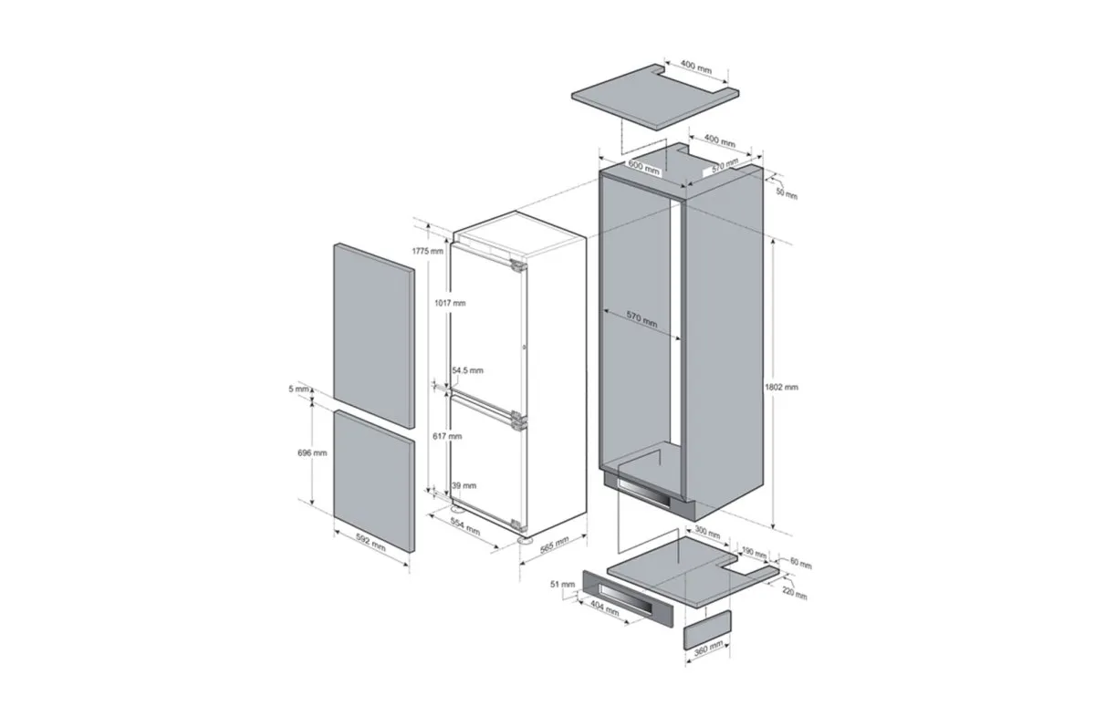 LSBNC1021P - REFRIGERATORS - LG - Bottom Freezer - White - Open Box