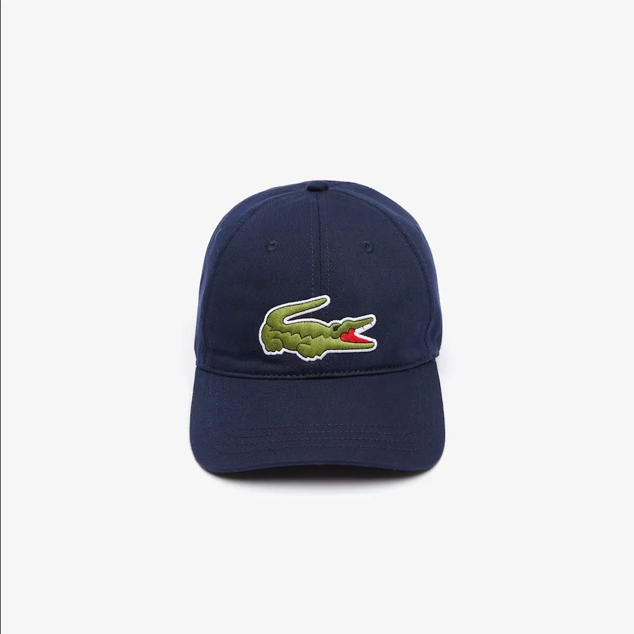 Men's Lacoste Unisex Adjustable Organic Cotton Twill Cap - Navy Blue 166