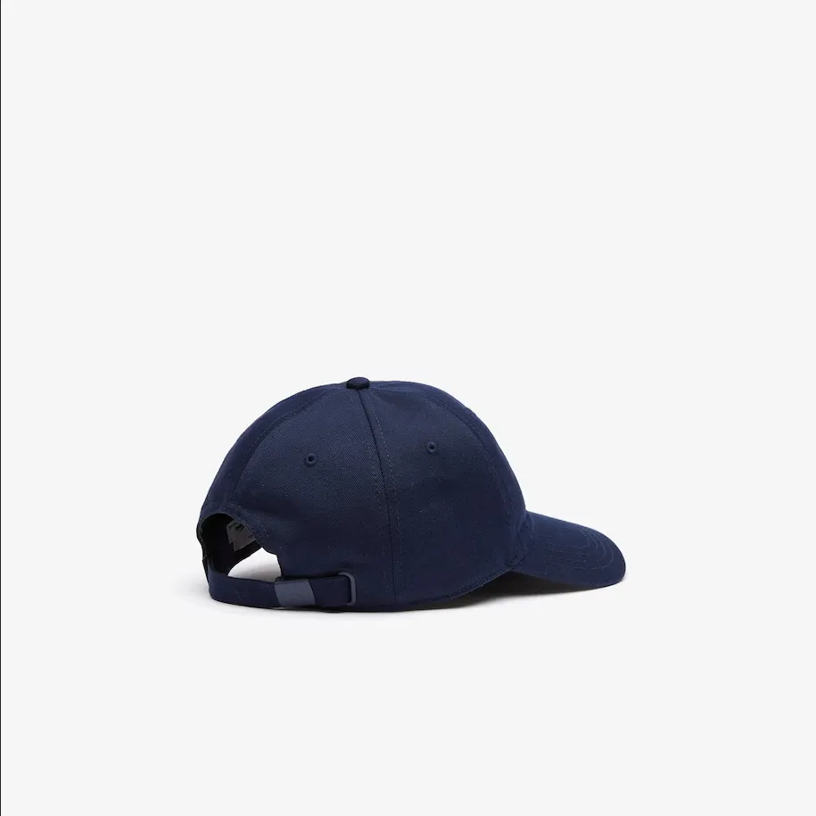 Men's Lacoste Unisex Adjustable Organic Cotton Twill Cap - Navy Blue 166