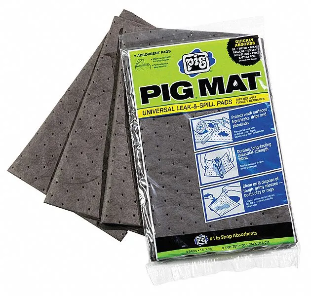 New Pig 20 in Absorbent Pad, Fluids Absorbed: Universal, Light, 0.33 gal, 3 PK - 25306