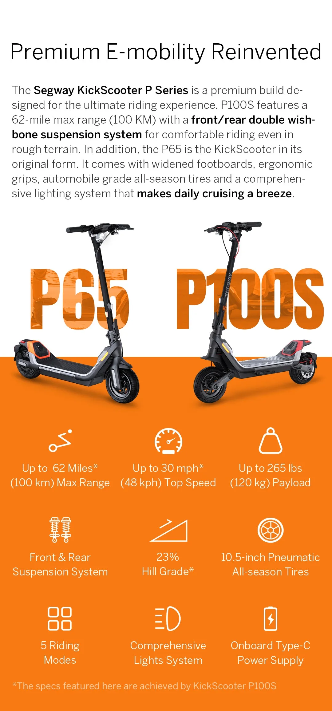 Ninebot P100SE Scooter by Segway