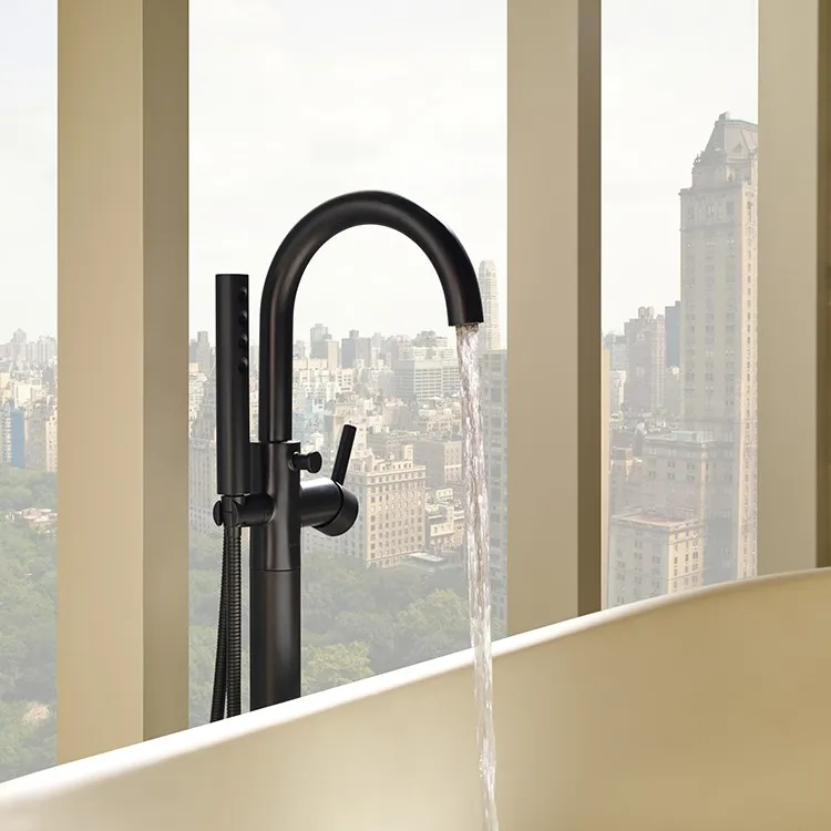 Odin Single Handle Freestanding Tub Filler with Handshower