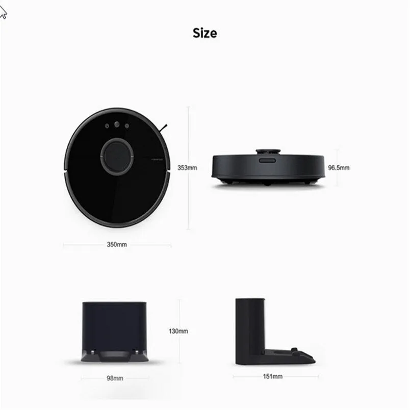 Original Xiaomi MI Roborock S55 Robot Vacuum Cleaner 2 Sterilize APP Control Smart Planned Sweeping Wet Mopping Machine New Sale