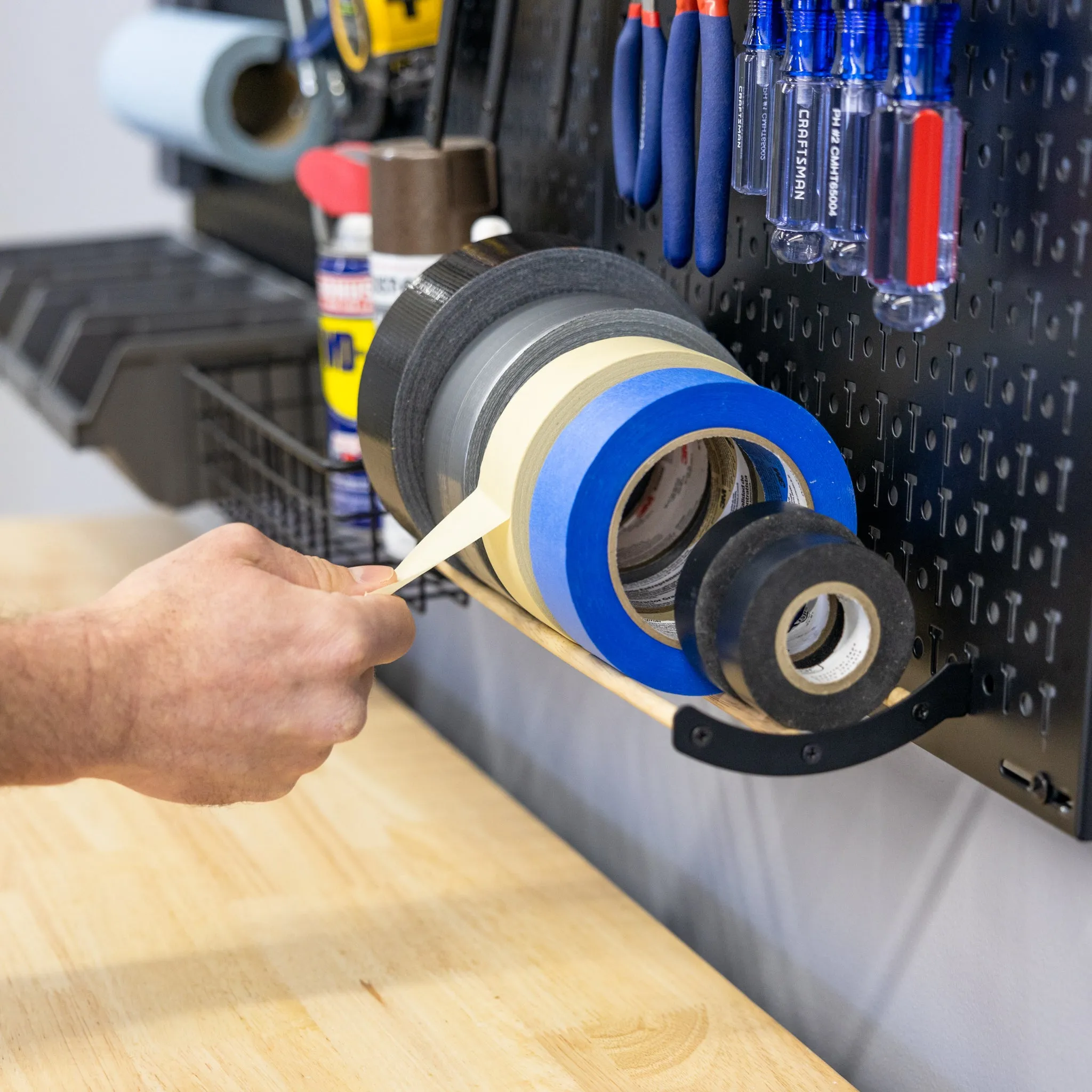 OUTLET | 51" x 32" Pristine PRO Pegboard |23 Attachments | Magnetic Tool Bar