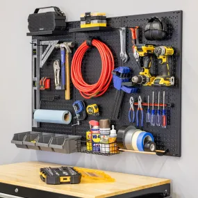 OUTLET | 51" x 32" Pristine PRO Pegboard |23 Attachments | Magnetic Tool Bar