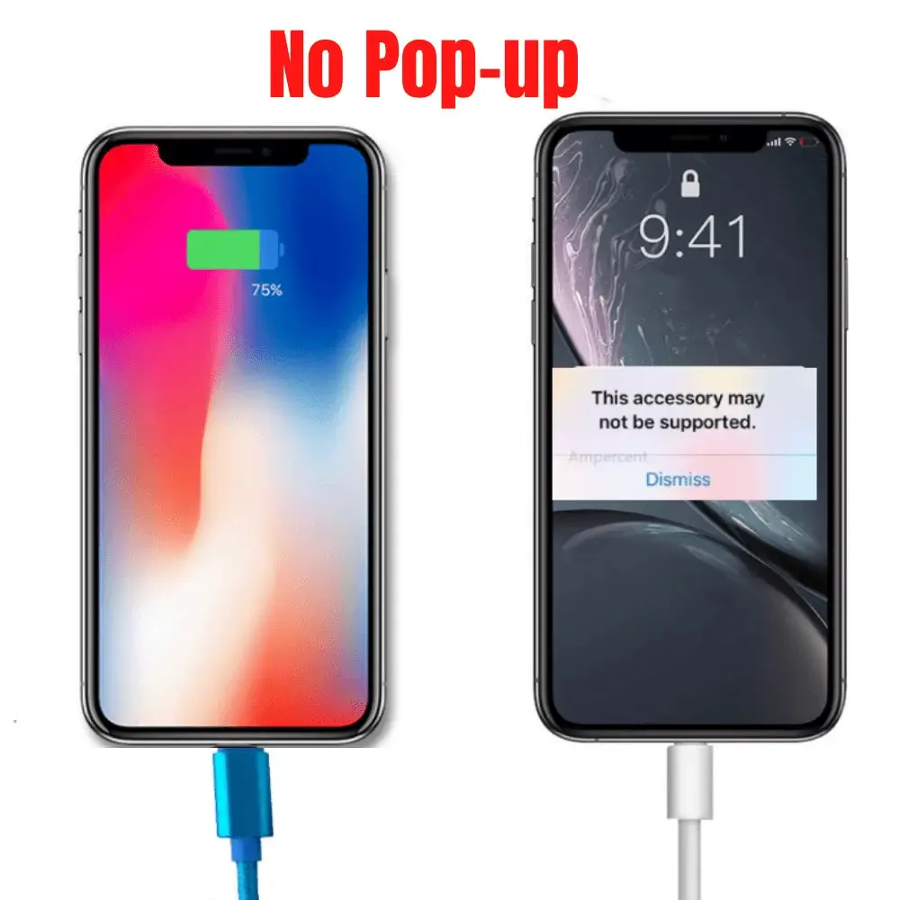 PBG 5 Port LED Wall Charger with 4-XL 10FT Charging Cables for Iphone-PBG 5 Port Wall Charger