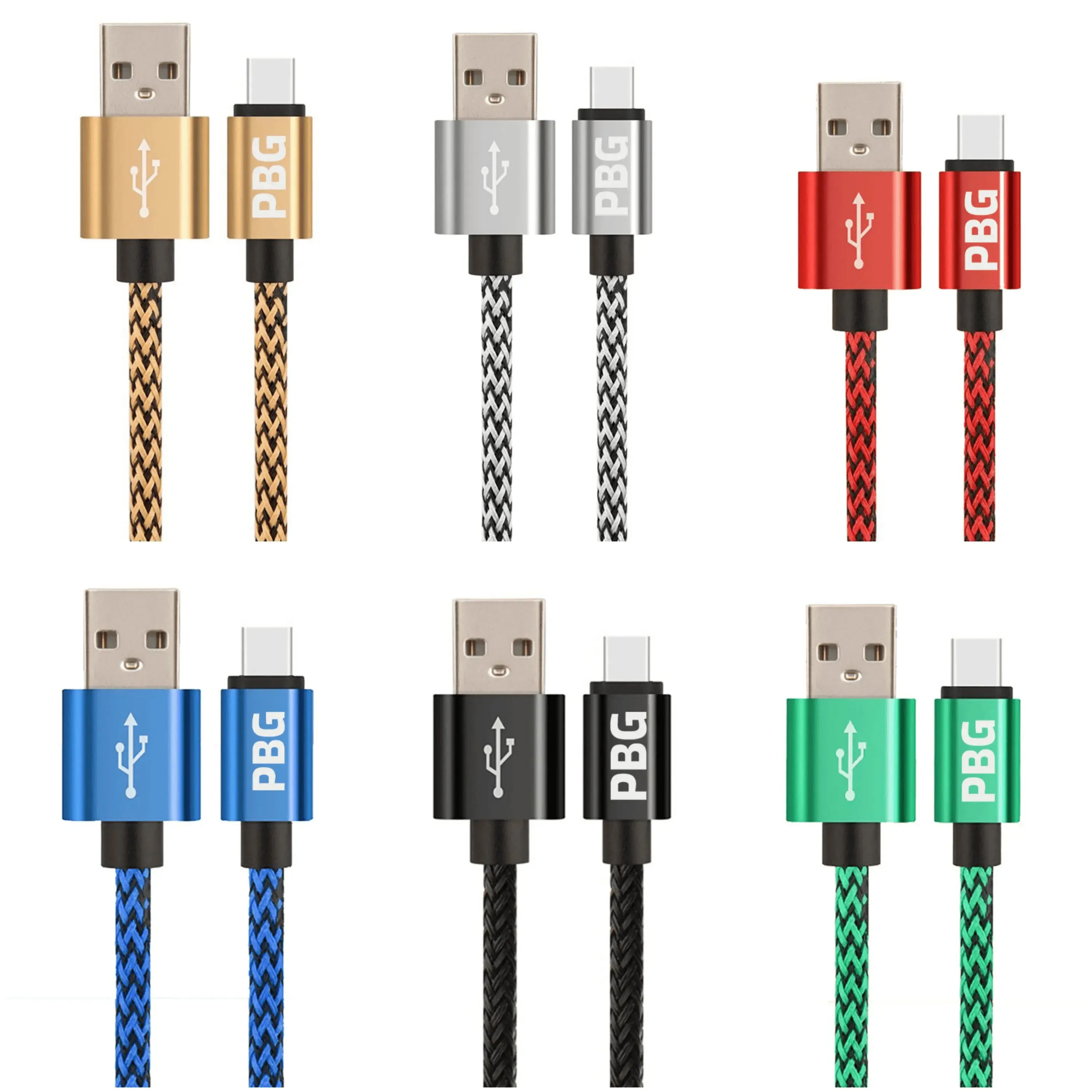 PBG 5 Port LED Wall Charger with 4-XL 10FT Charging Cables for Iphone-PBG 5 Port Wall Charger