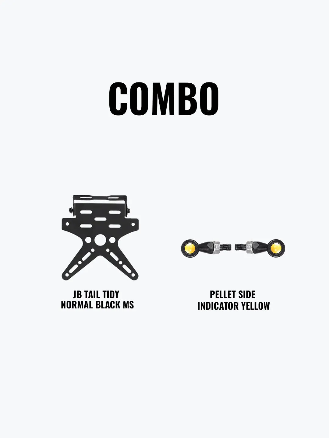 Pellet Side Indicator Yellow   JB Tail Tidy Normal Black Mild Steel