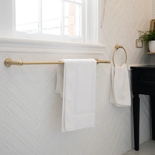 Phoenix Cromford Hand Towel Holder Brushed Gold