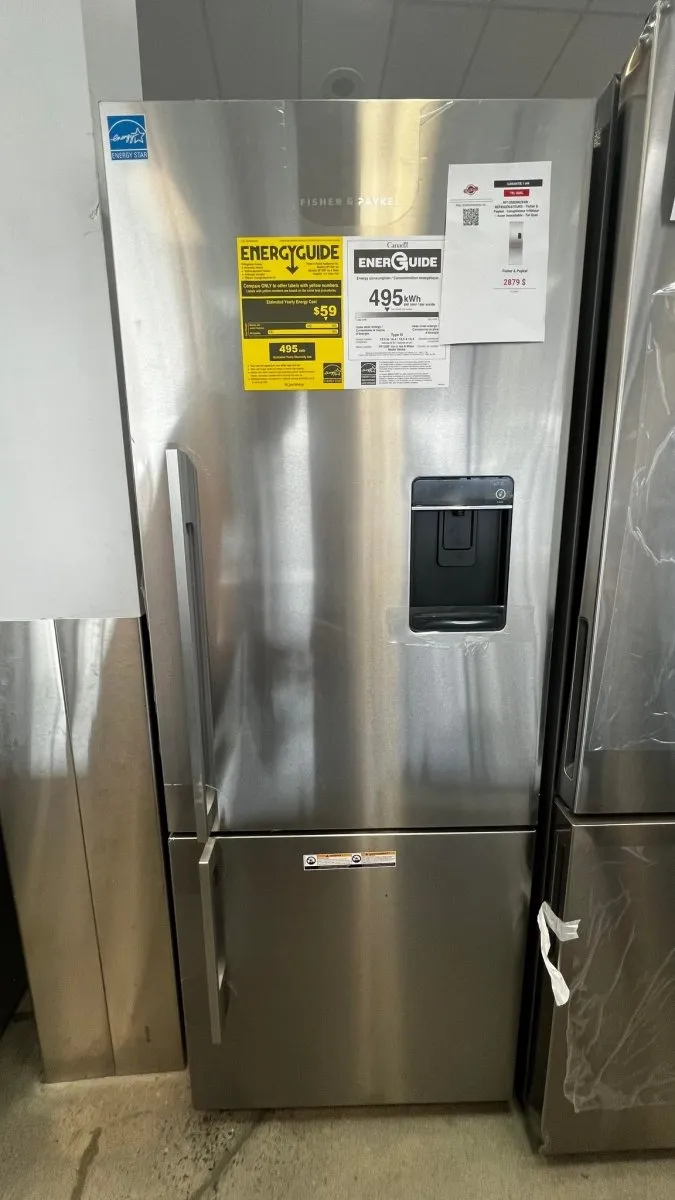 RF135BDRUX4N - REFRIGERATORS - Fisher & Paykel - Bottom Freezer - Stainless Steel - Open Box