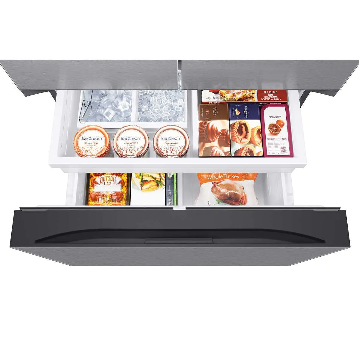 RF32CG5N10SR - REFRIGERATORS - Samsung - French 3-Door - Stainless Steel - Open Box
