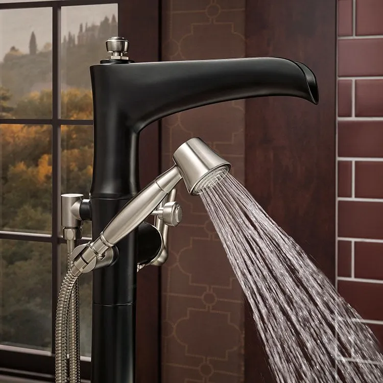 Rook Single Handle Freestanding Tub Filler with Handshower