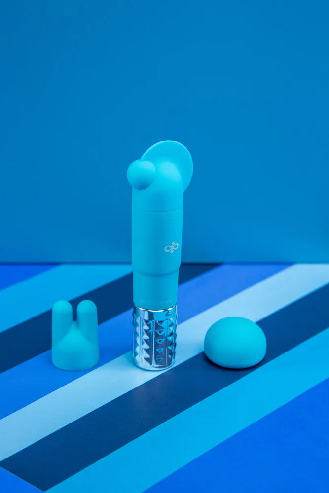 Rosé By Blush® | Revitalize Blue Vibrating 3-Piece Massage Wand Kit