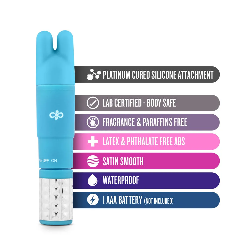 Rosé By Blush® | Revitalize Blue Vibrating 3-Piece Massage Wand Kit