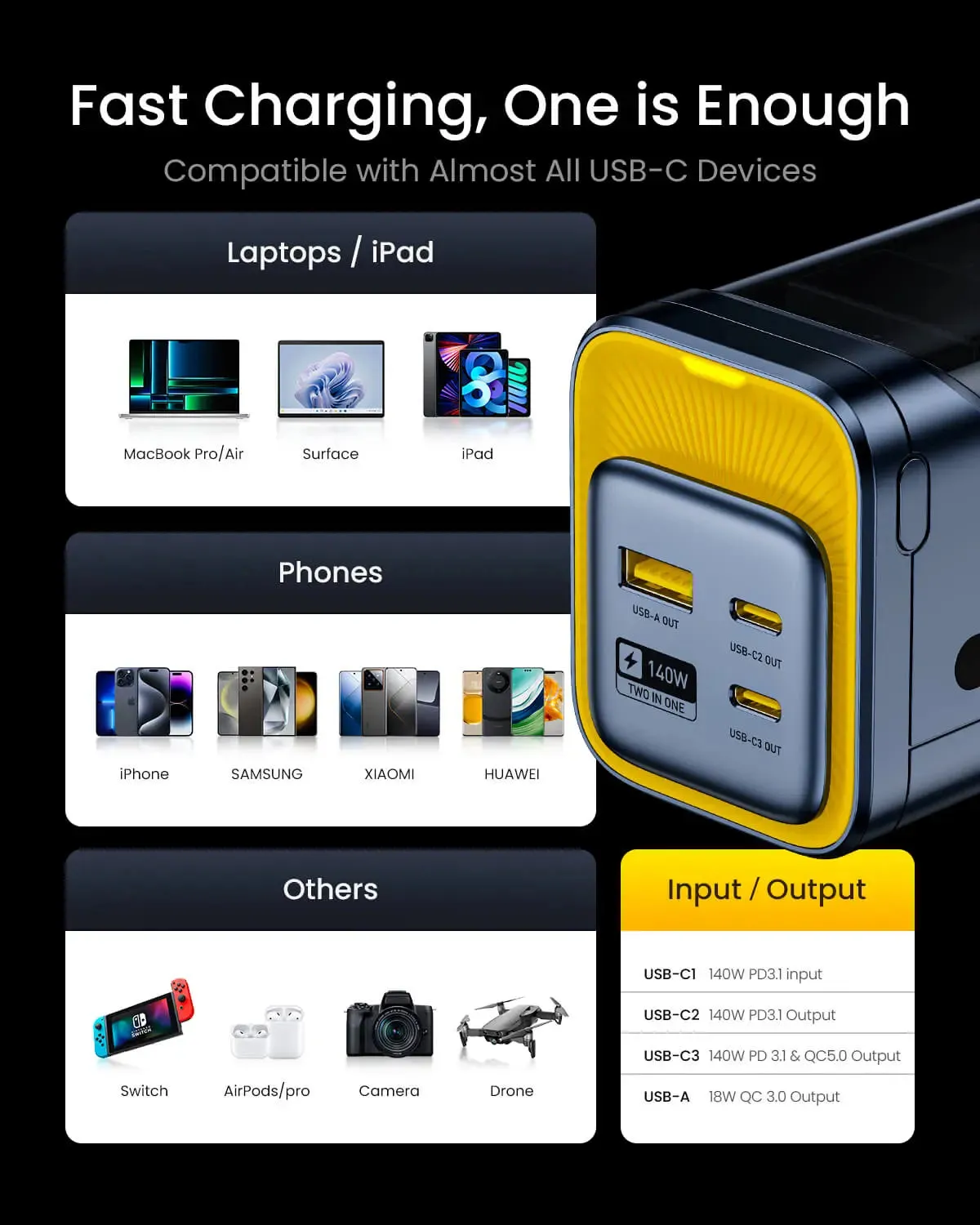 【Save $100】AOHI Starship 2-in-1 40000mAh PD3.1 140W Power Bank with 240W Future Power Cable Set