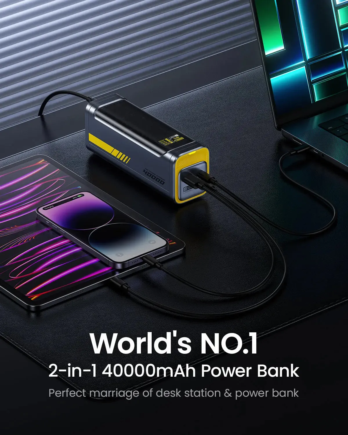【Save $100】AOHI Starship 2-in-1 40000mAh PD3.1 140W Power Bank with 240W Future Power Cable Set