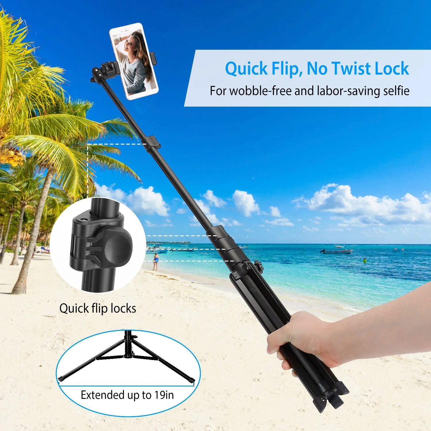 Selfie Stick Tripod Wireless Desktop Phone Tripod Stand