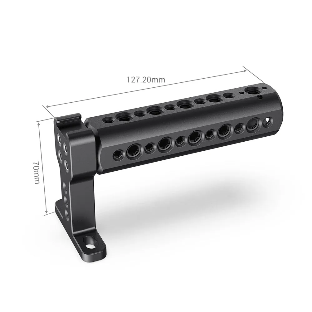 SmallRig Camera Top Handle Grip with Cold Shoe, ARRI 3/8"-16 Locating Holes and 1/4"-20 & 3/8"-16 Threaded Holes for Camera Cage 1638C