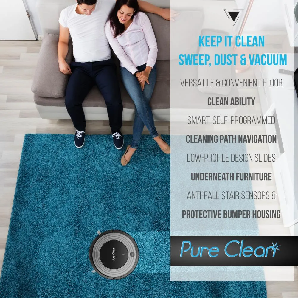 Smart Robot Vacuum - Automatic Floor Cleaner With Mop Sweep Dust & Vacuum Ability
