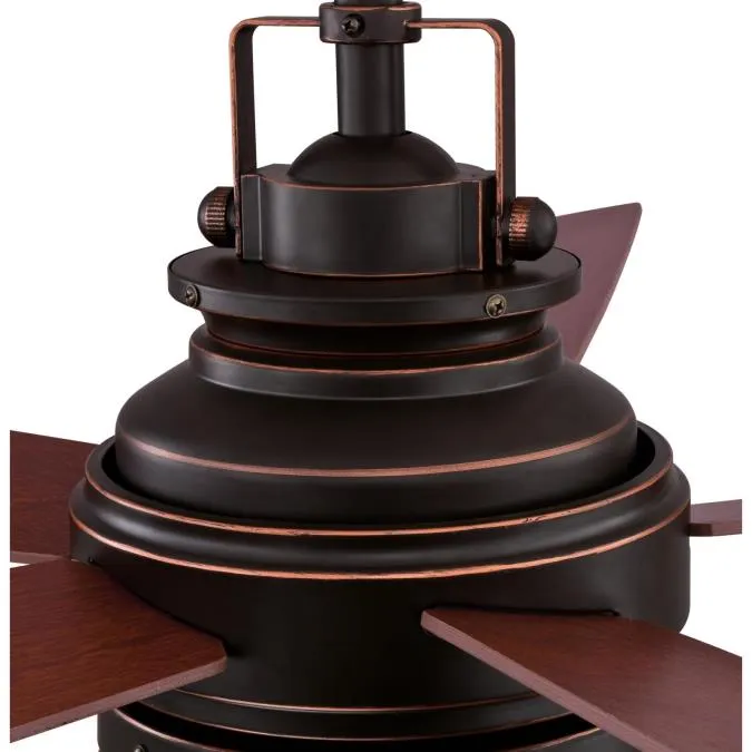 Stella Mira 52-Inch Five-Blade Indoor Ceiling Fan, Oil Rubbed Bronze Finish with Dimmable LED Light Kit