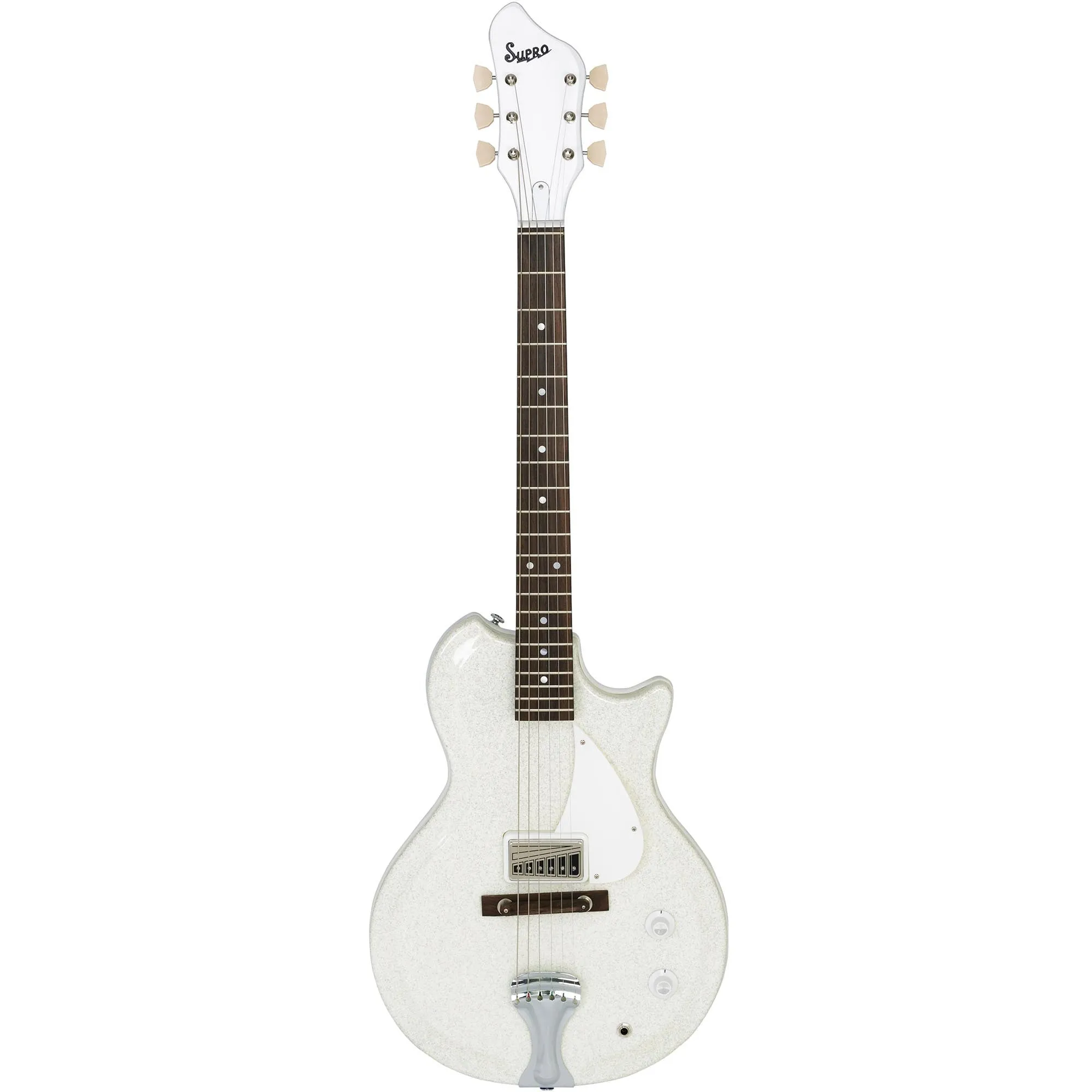 Supro Americana Series Belmont Guitar - Sparkle White