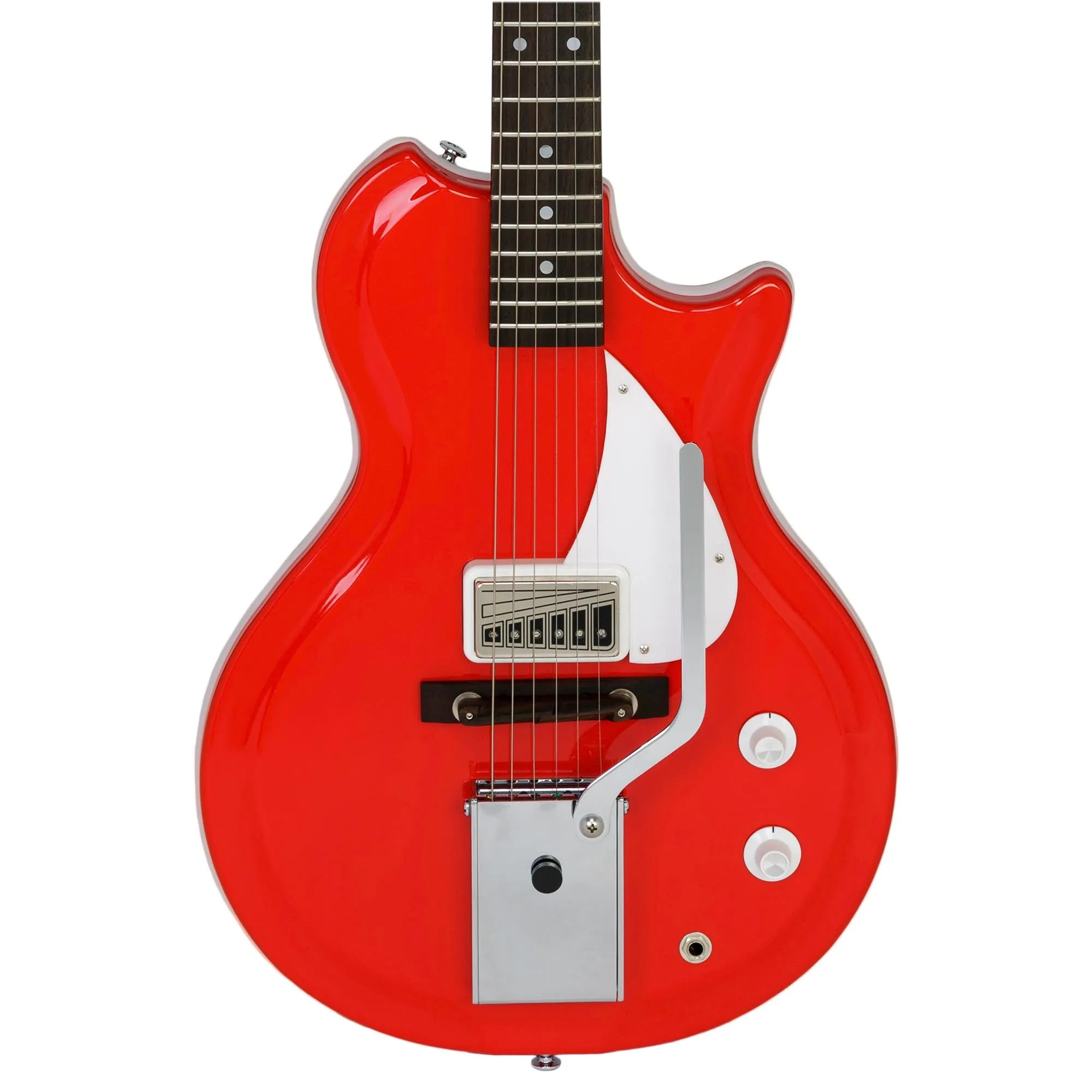 Supro Americana Series Belmont Vibrato Guitar - Poppy Red