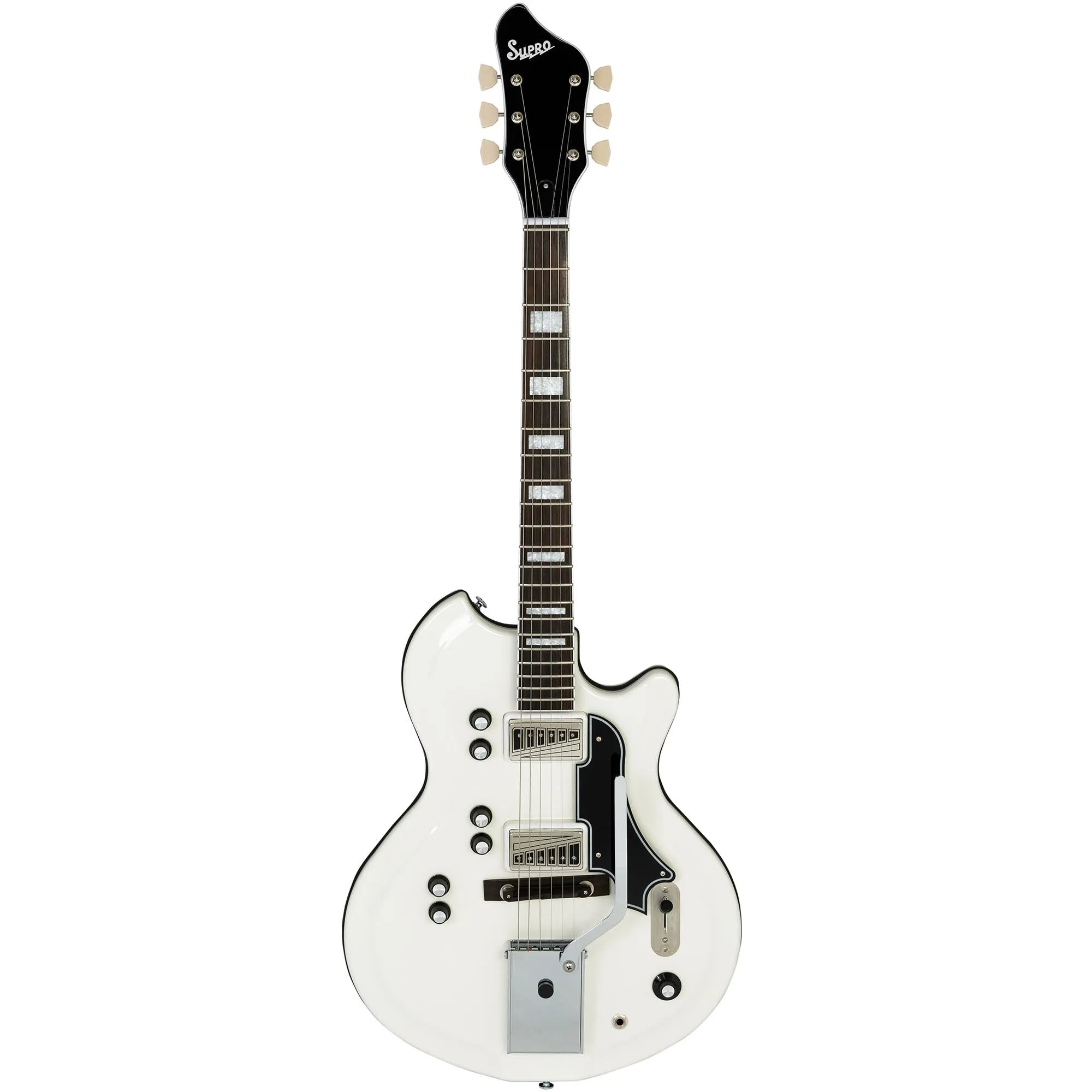 Supro Americana Series Martinique Deluxe Guitar - Ermine White
