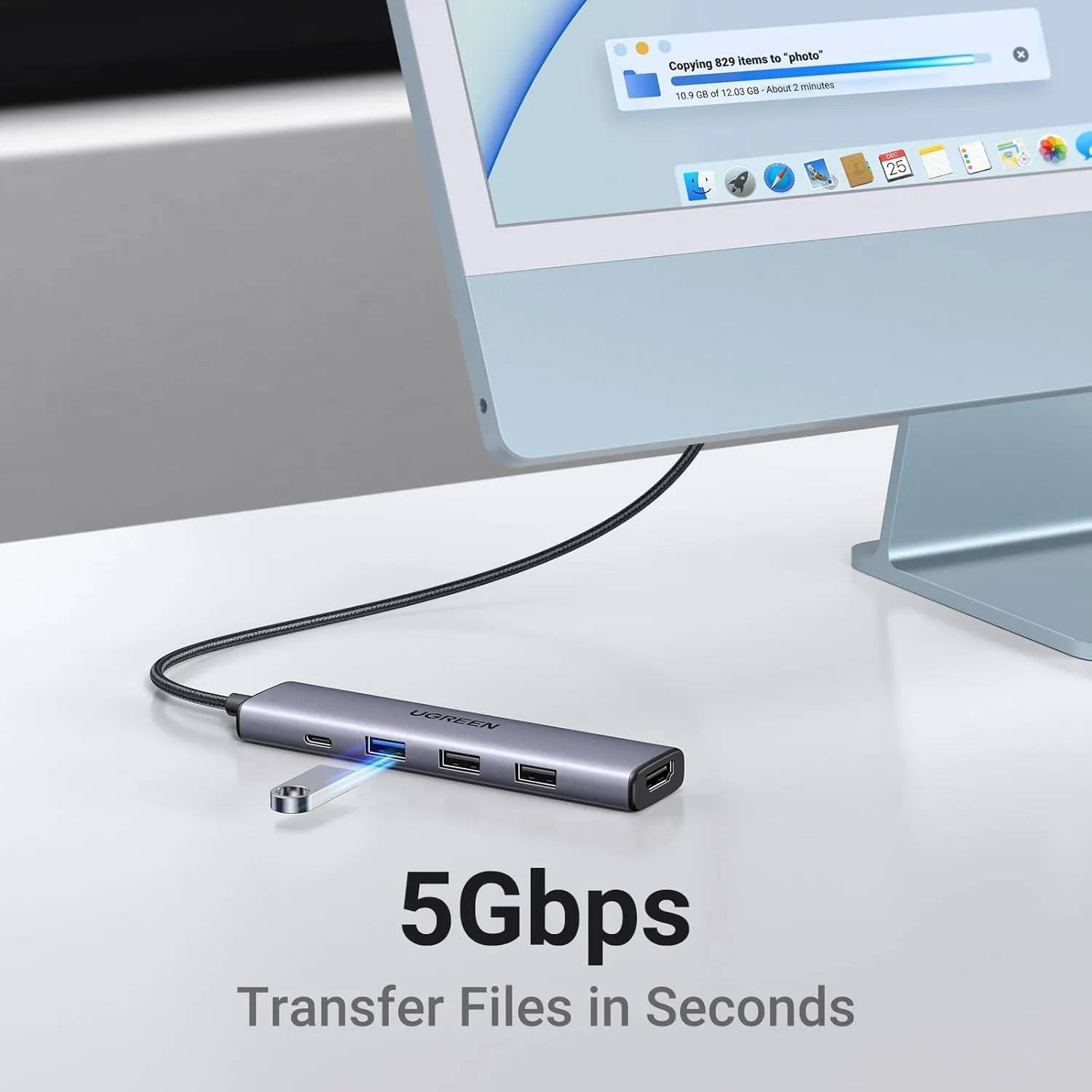 Ugreen 100W USBC 5-in-1 USB Type-C Multifunction Adapter