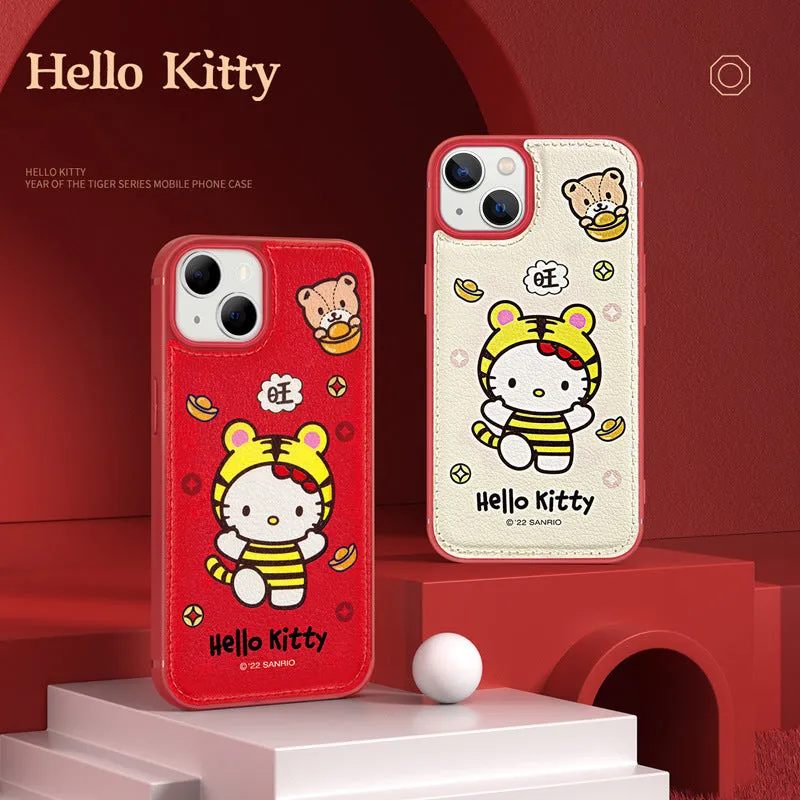 UKA Hello Kitty Tiger CNY Premium Leather Back Case Cover