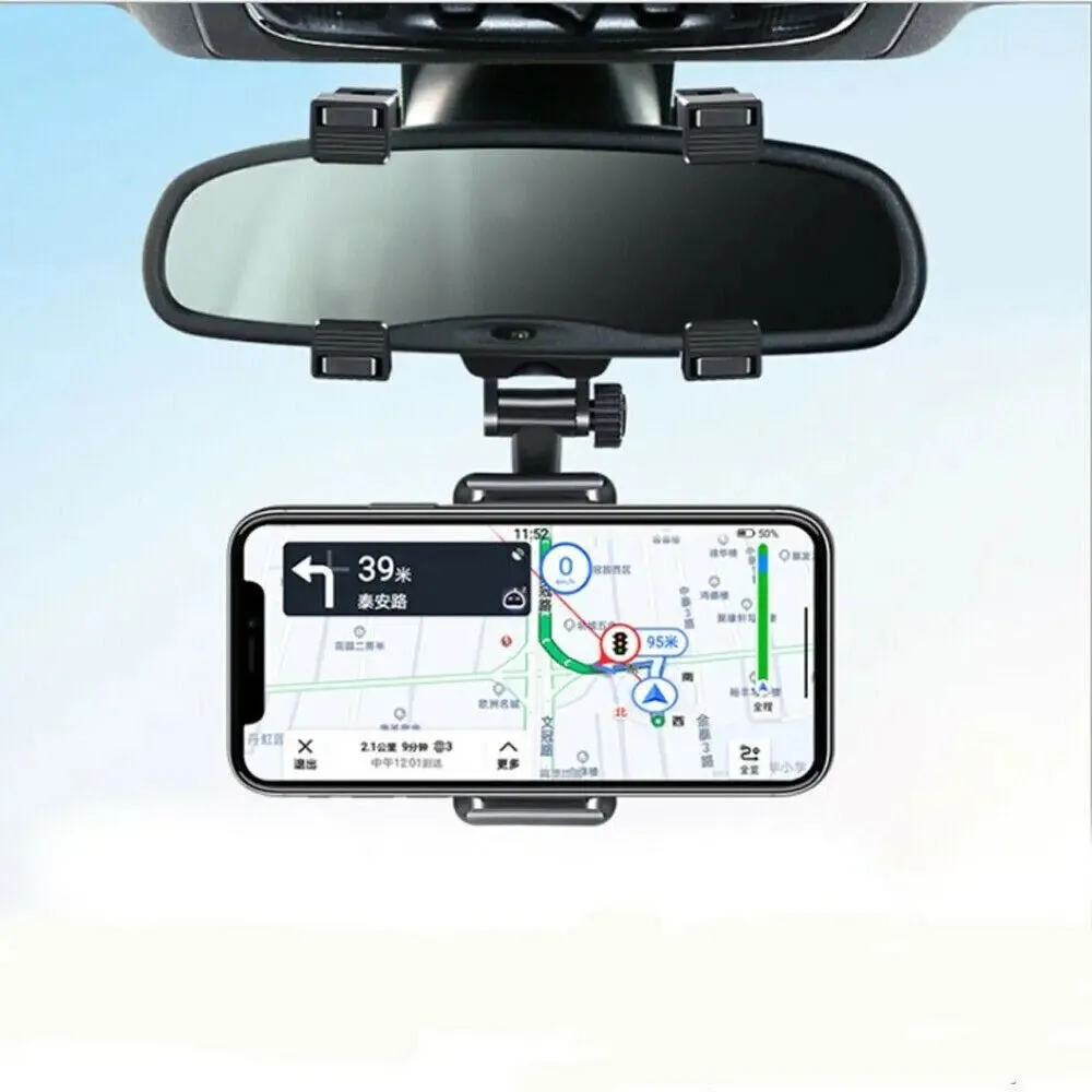 Universal 360 Rotation Car Rear View Mirror Mount Stand GPS Cell Phone-Universal Car Mount