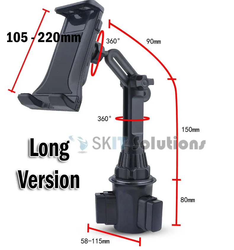 Universal 360° Rotation Cup Car Drink Bottle Mount Holder Stand for Tablet Mobile Phone