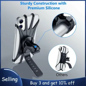 Universal Bicycle Mobile Phone Holder for Mobile Cell Phone GPS Silicone Motorcycle Bike Cycling Handlebar Stand Support Bracket