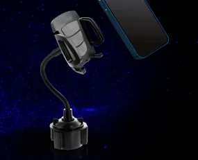 Universal Gooseneck Cup Holder Phone Mount, Adjustable, 360° Rotating for Cars & Trucks