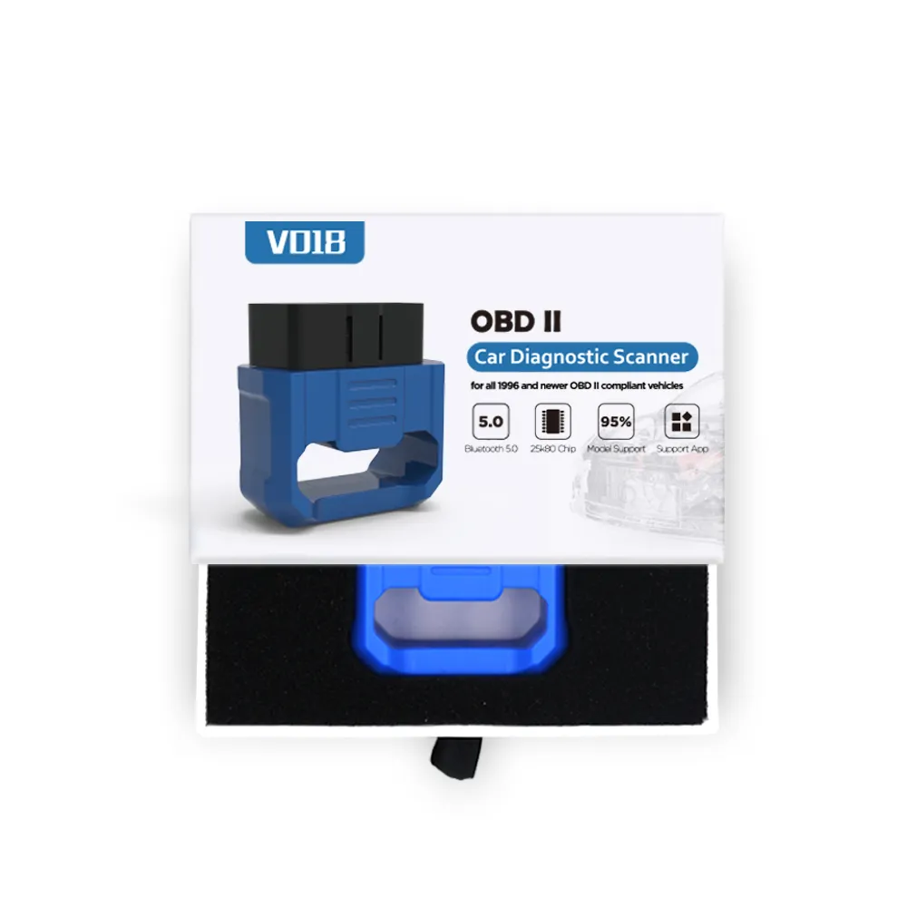 VIECAR V018 ELM327 V2.2 OBD II Car Diagnostic Scanner for Android/Ios Bluetooth 5.0 Repair Tool Mini Auto Code Reader