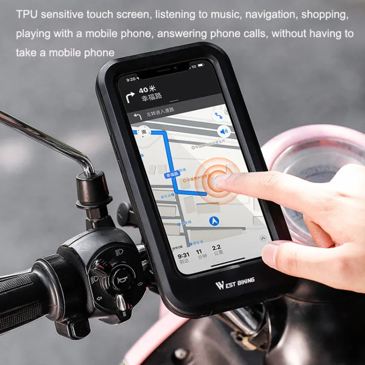 WEST BIKING Bicycle Riding Waterproof and Shockproof Phone Bracket, Style: Raise Handlebar