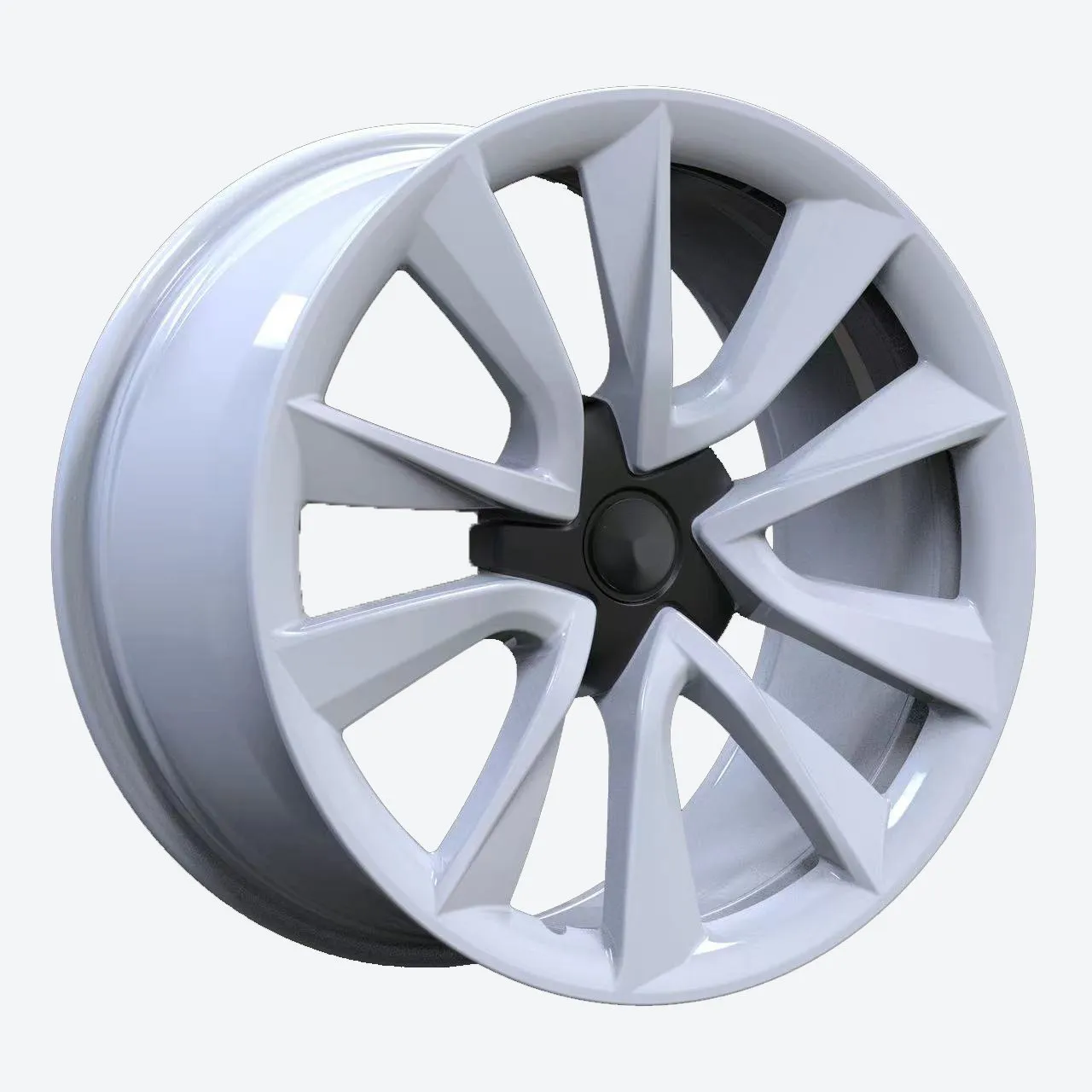White Forged Wheels for Tesla Model 3/X【Style 9(Set of 4)】