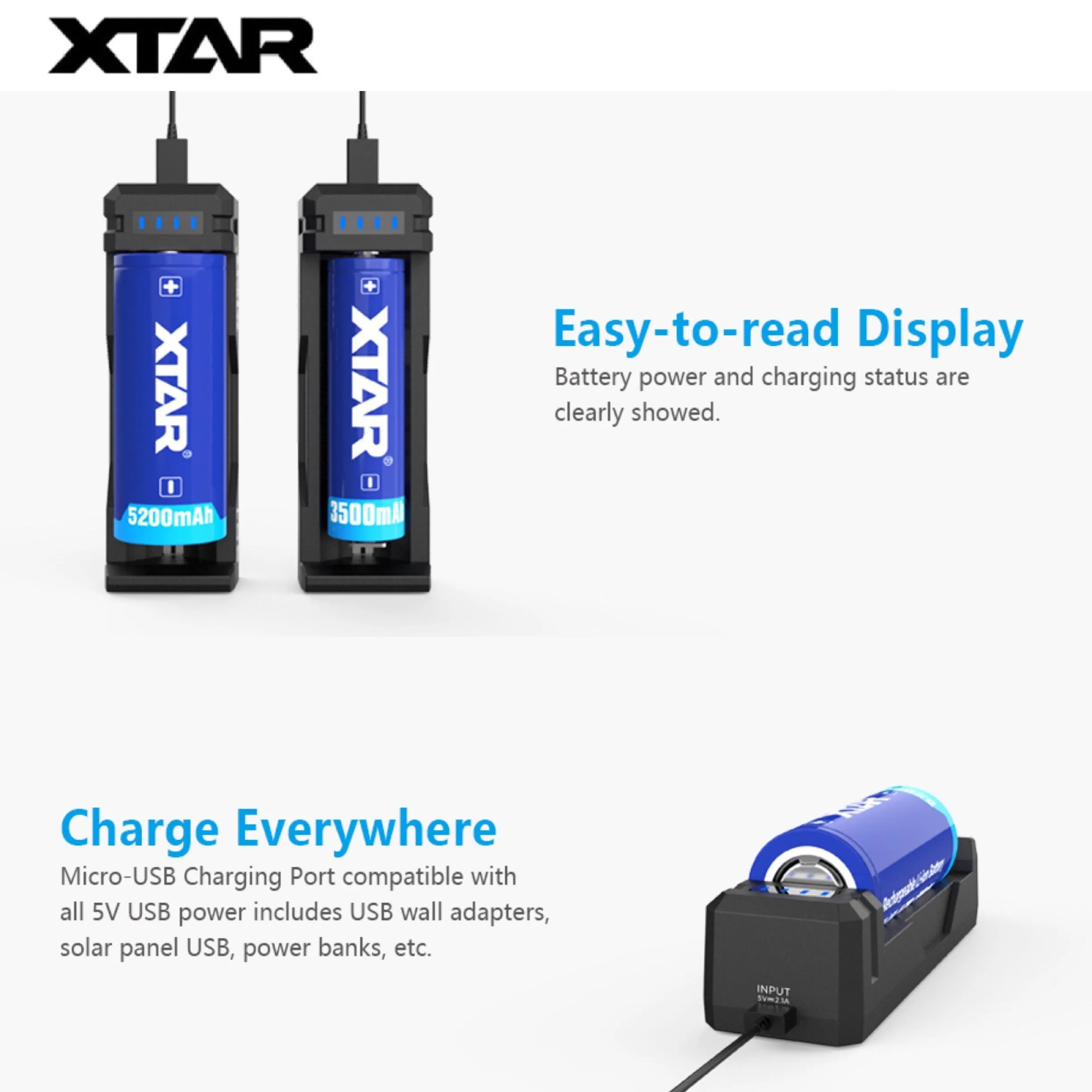 XTAR SC1 2A Fast Charging Charger