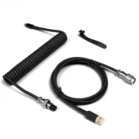 XVX Pro Coiled Keyboard Cable (USB Type A to USB Type C, 3 Colors)