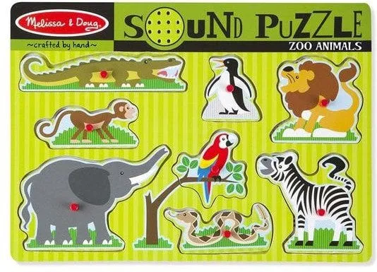Zoo Animals Sound Puzzle - 8 Pieces